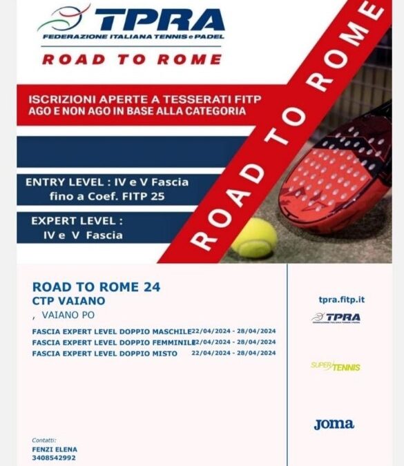 TORNEO ROAD TO ROME (maschile,femminile,misto) 2024